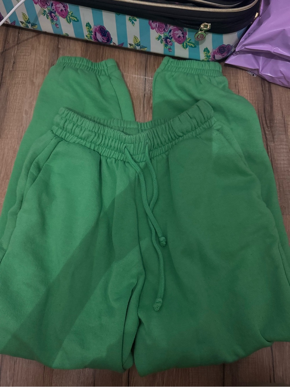 Zara Green Drawstring Sweatpants